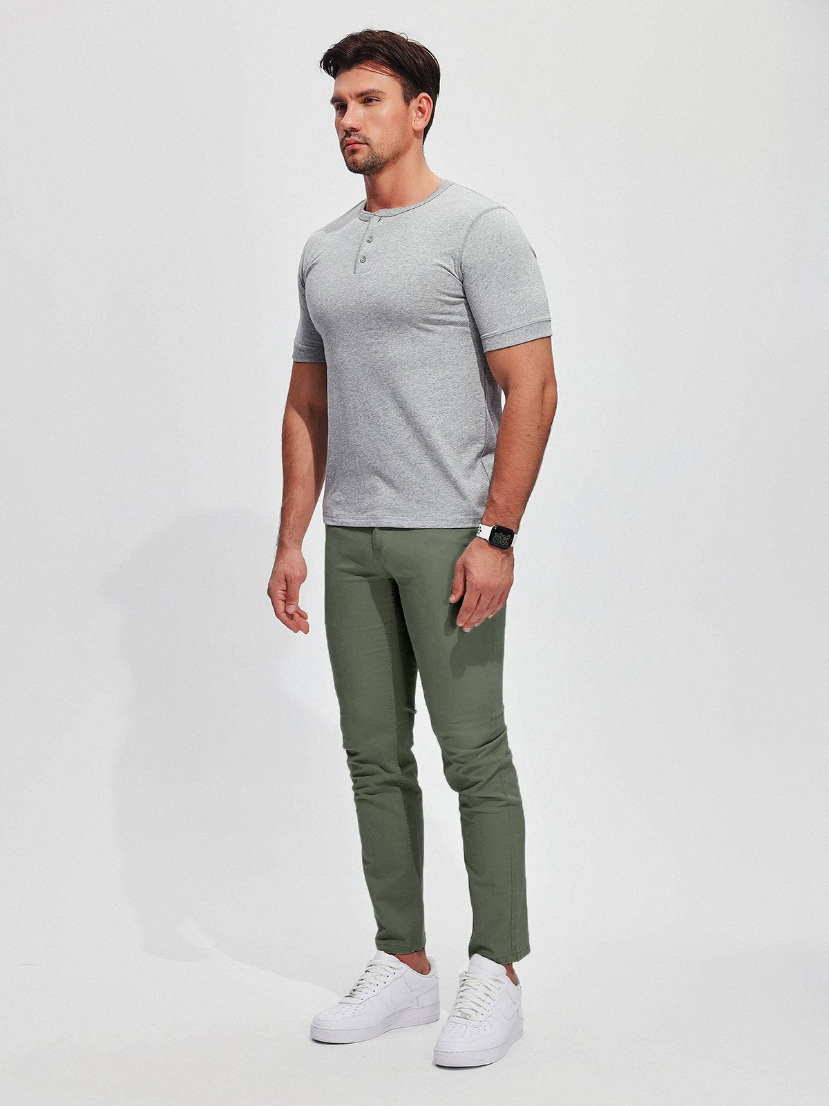 Pantalon chino à jambe droite pour homme
