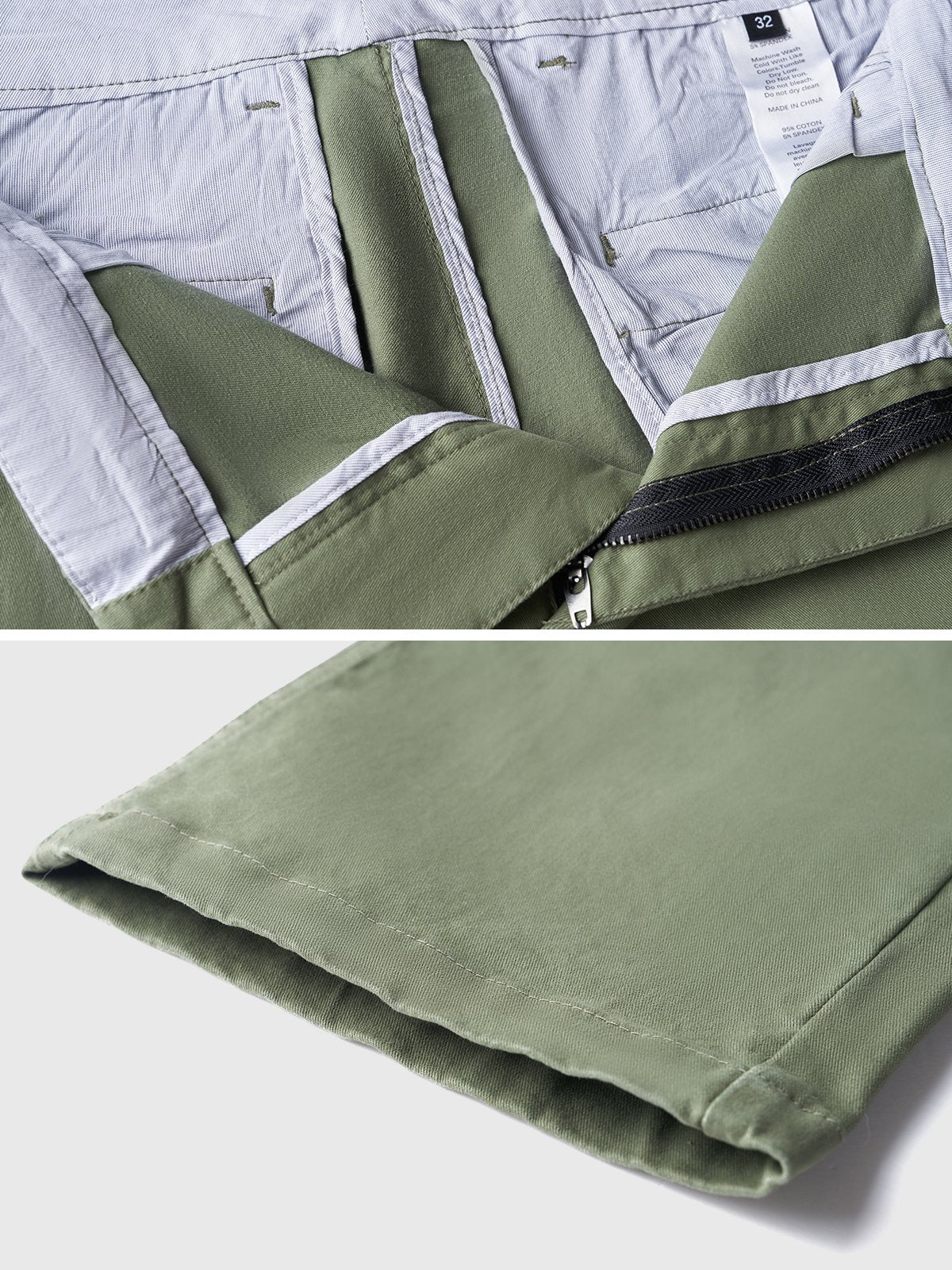 Pantalon chino à jambe droite pour homme