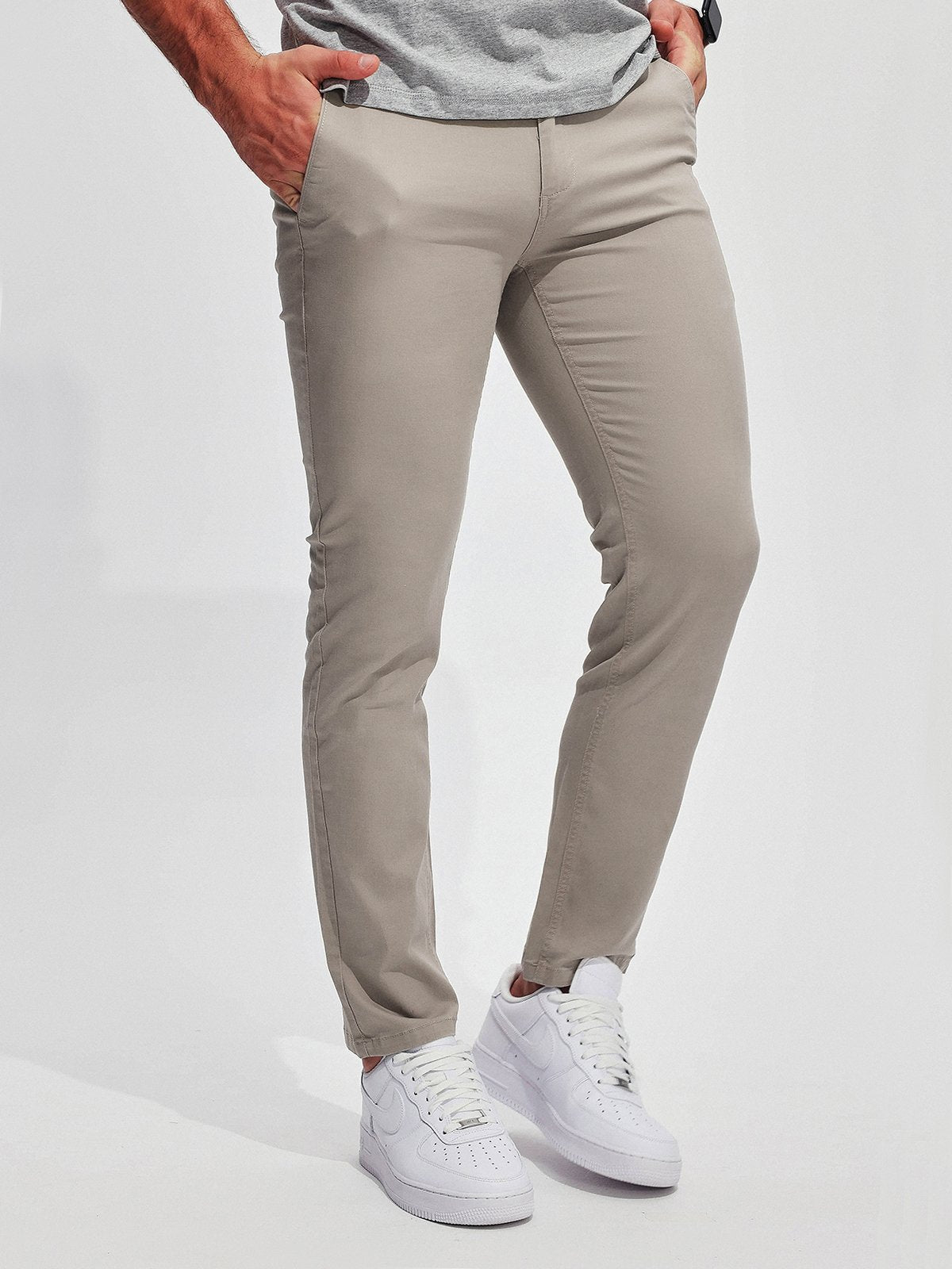 Pantalon chino à jambe droite pour homme