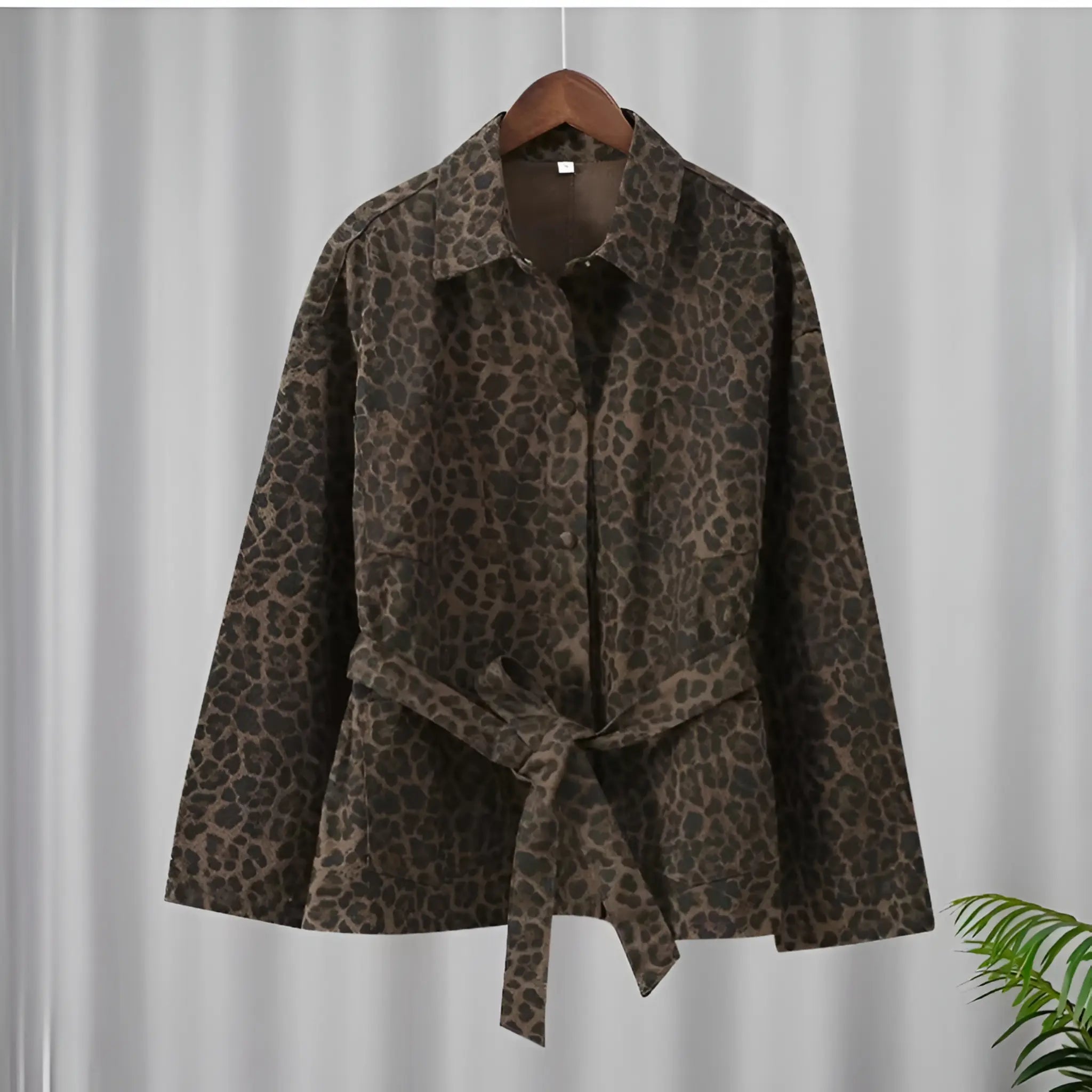 Luipaardprint Losse Jas – High Street Bovenkleding