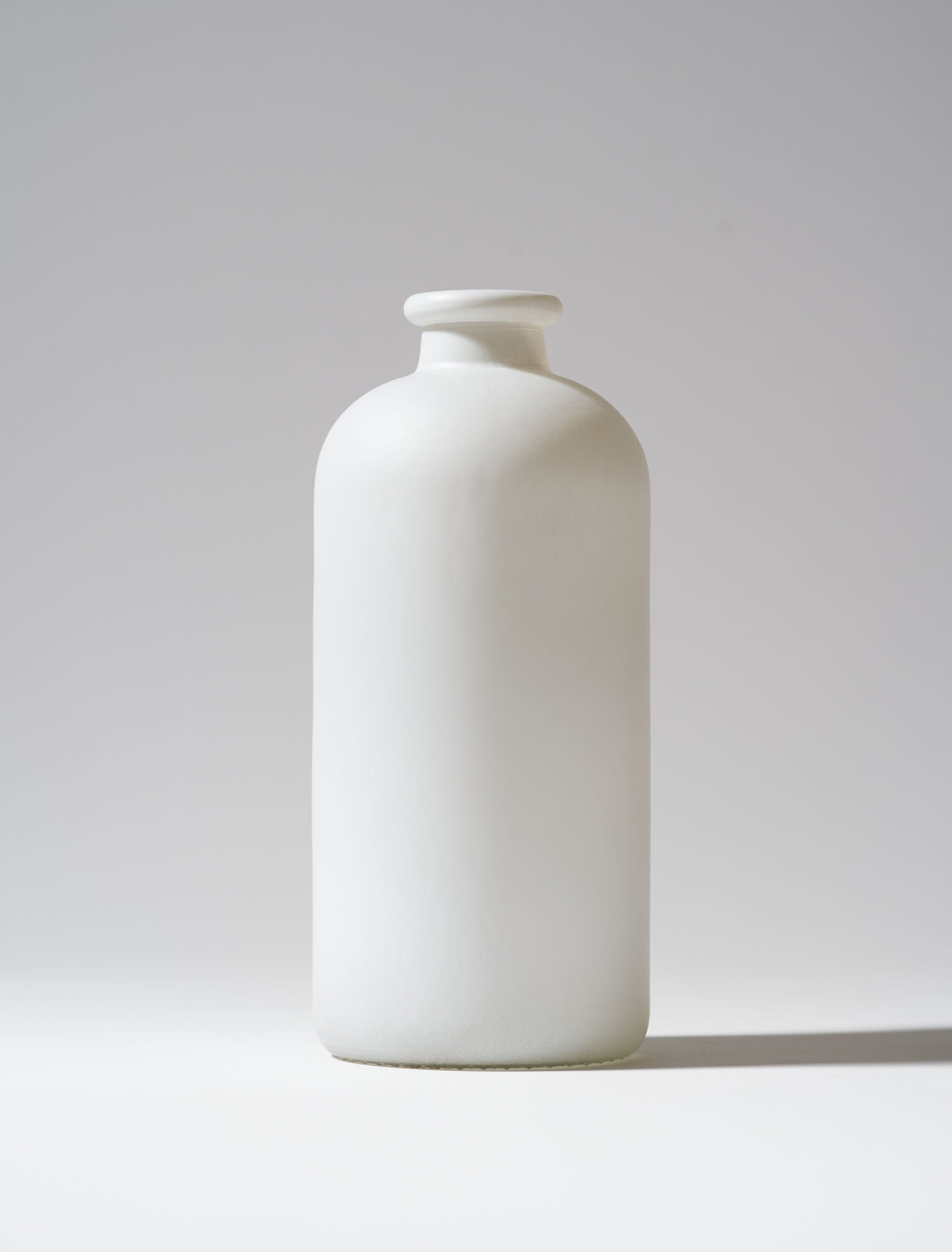 Elora Tall Glass Vase – Frosted White