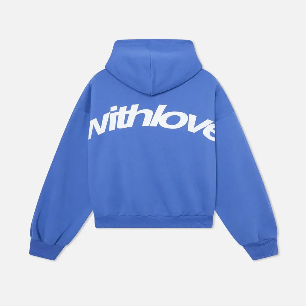 Sweat à capuche colorblock avec imprimé lettres pour homme